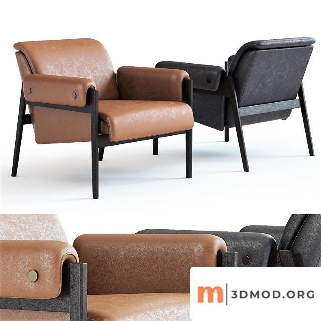 West elm stanton leather chair
