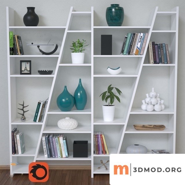 White Bookshelves