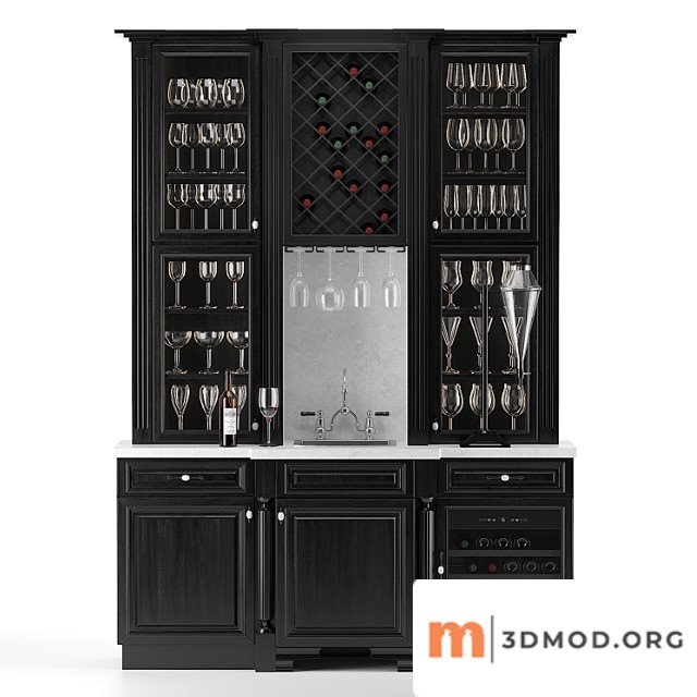 Wine cabinet with sink