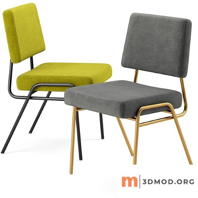 Wire frame upholstered dining chair westelm