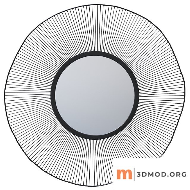 Wire sun mirror, spyk la redoute interieurs