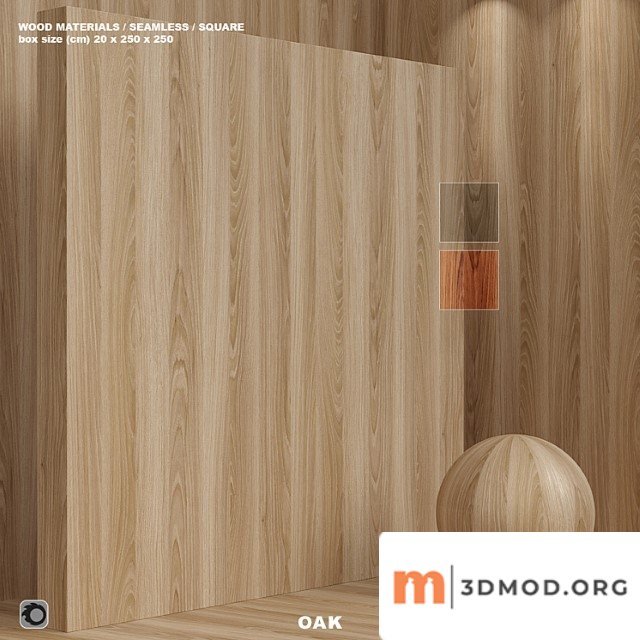 Wood 60 Material Wood Seamless Oak Set 109