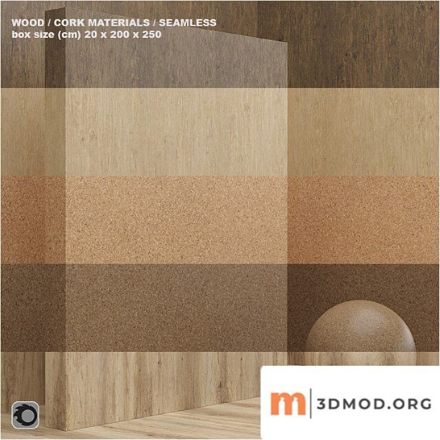Wood materials oak - 7 colors - set 11