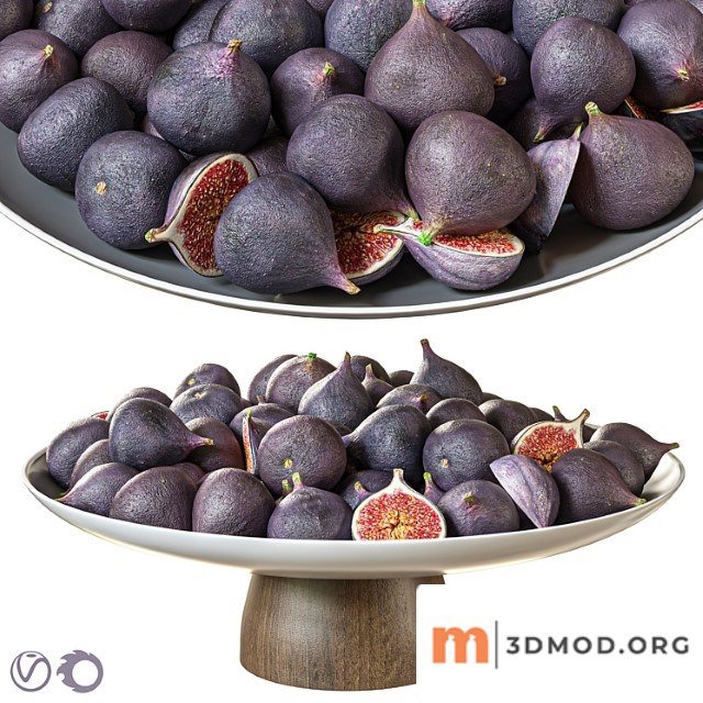 Wood fig dish