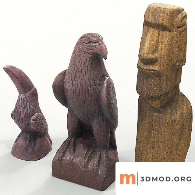 Wooden statuettes