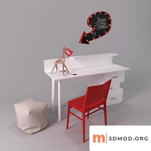 Writing Desk and Decor