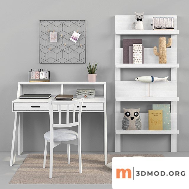 Writing desk and decor for a child 17