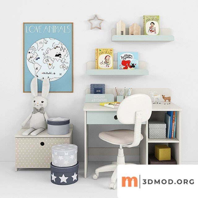Writing table and decor for a nursery 12