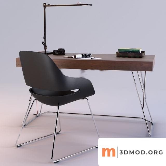 Zanotta Maestrale Table Eva Chair