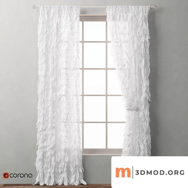 cascading tulle drapery panel 2