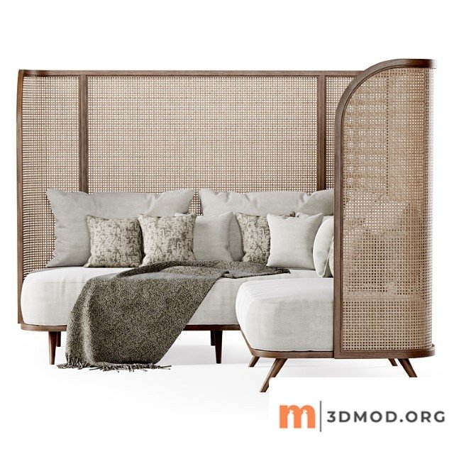 rattan corner sofa