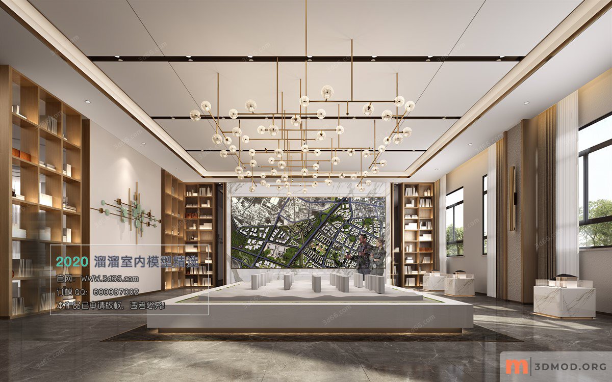A010-现代风格-Modern style-Vray model2020-SalesCenter