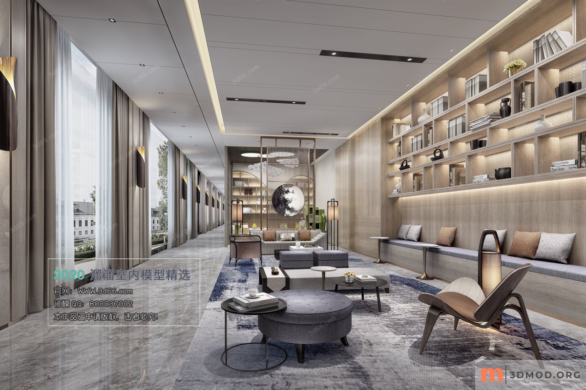 A017-现代风格-Modern style-Vray model2020-Office_Meeting_Reception