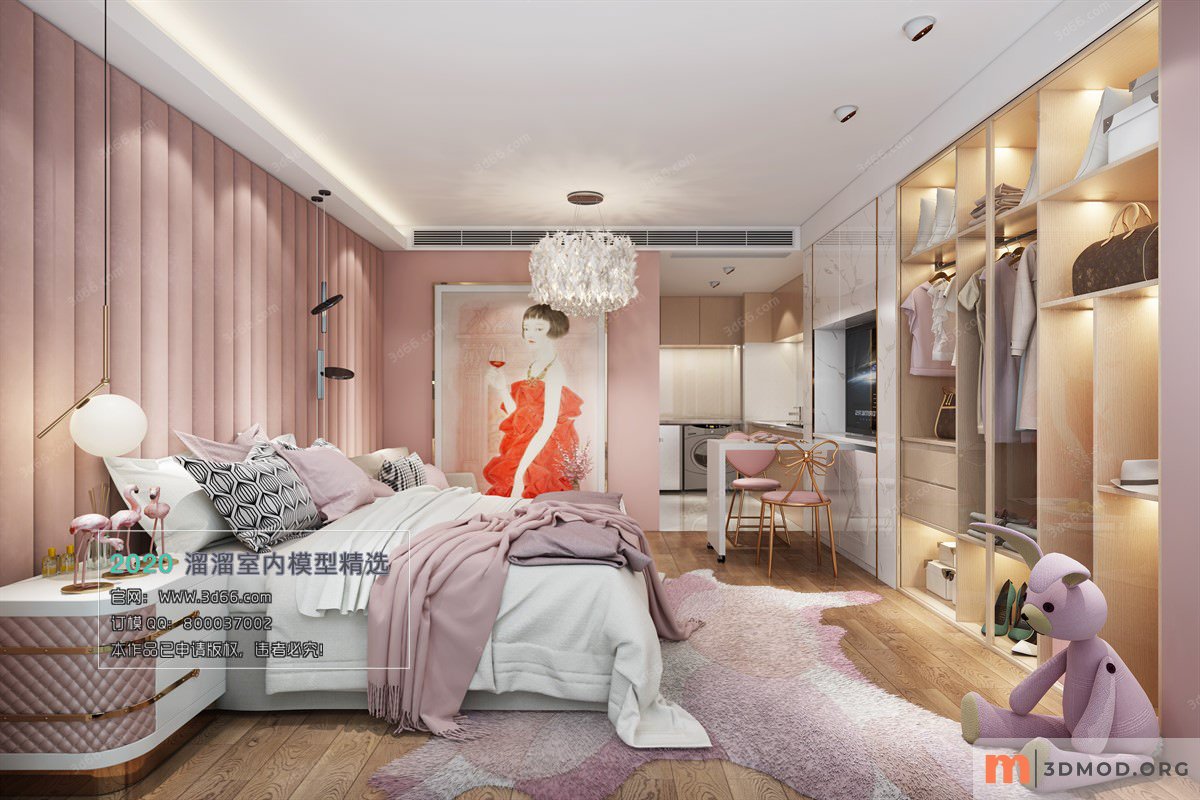 A020-2020-Bedroom-Modern style-Vray model