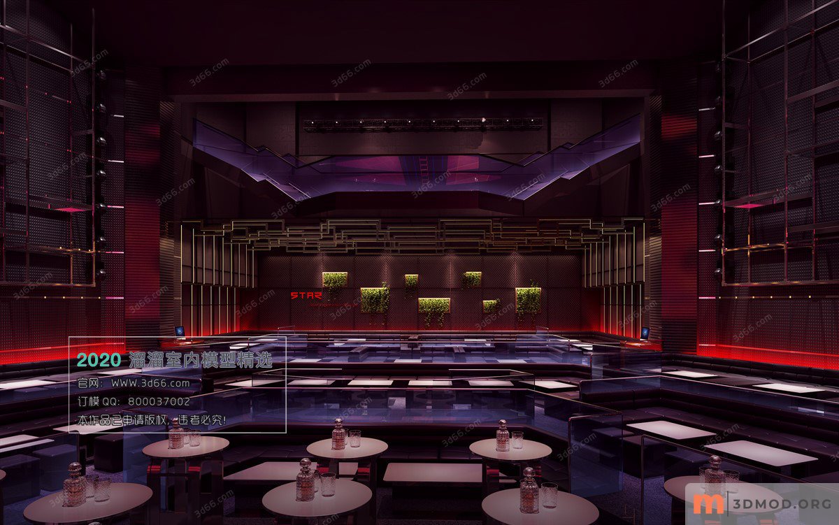 H001-工业风格-Industrial style-Vray model2020-KTV_Bar_SPA