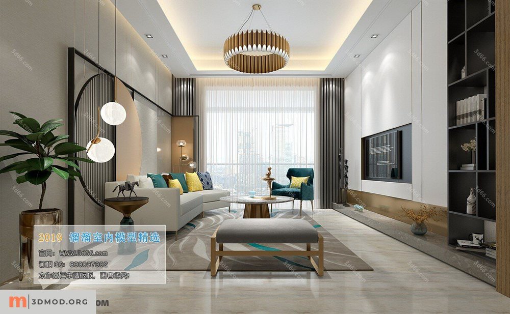 J001-Mix style-Living room-2019