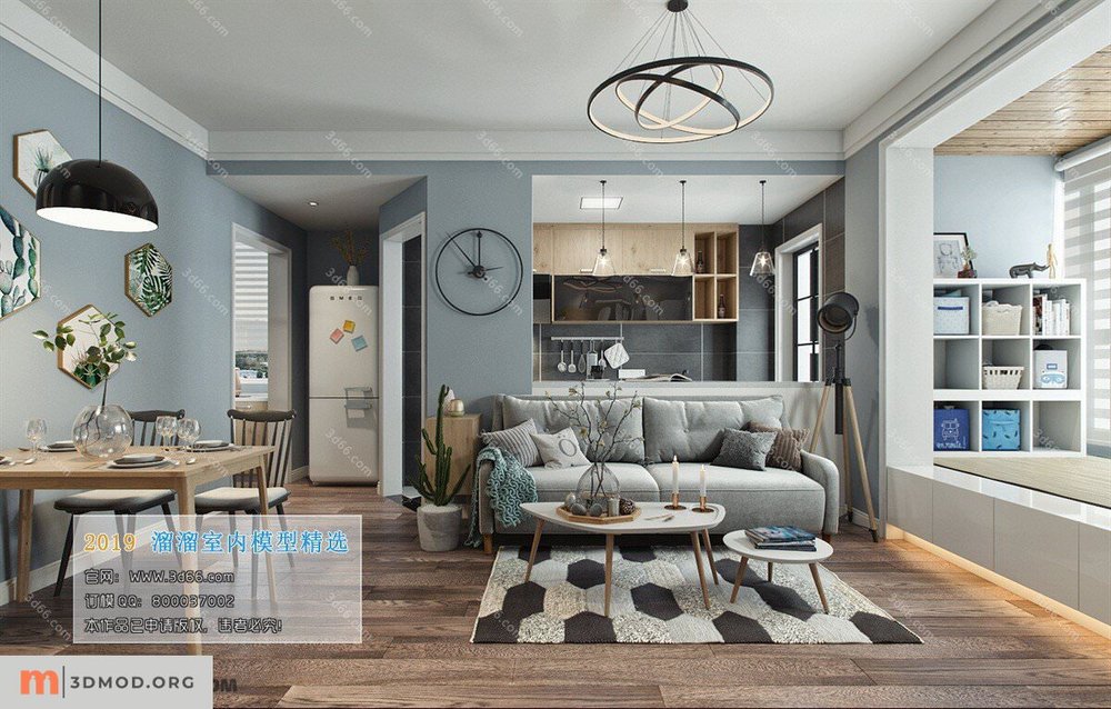 M005-Nordic style-Living room-2019