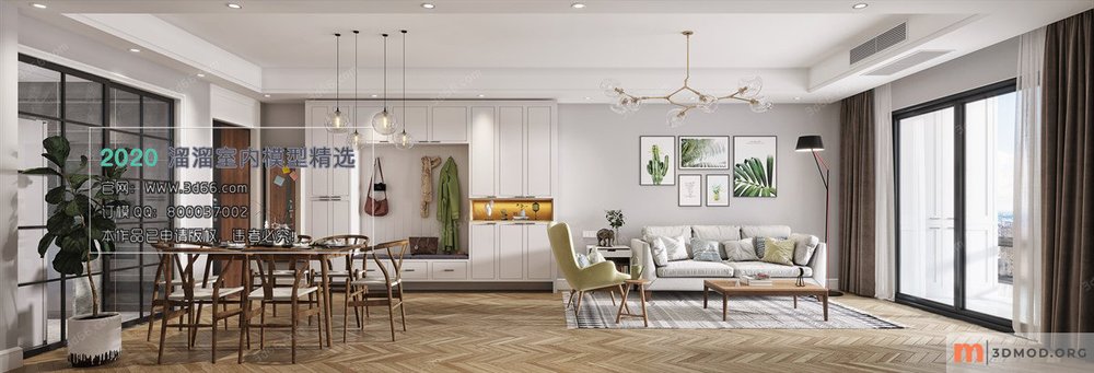 M011-2020-Living room-Nordic style-Corona model