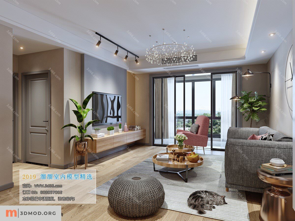 M024-Nordic style-Living room-2019