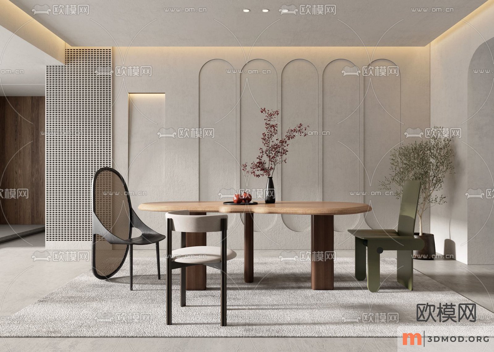 Wabi-sabi style dining room 4201533
